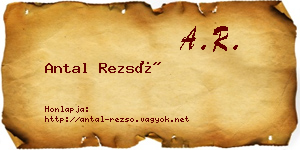Antal Rezső névjegykártya
