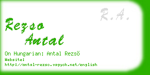 rezso antal business card