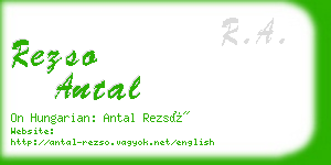 rezso antal business card